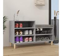 Tonture Armoire à Chaussures Sonoma Gris 102x36x60 cm Bois d'ingénierie avec 5 Compartiments modulables, Meuble Rangement Chaussure pour entrée Chambre, Support empilable