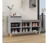 Tonture Armoire à Chaussures Sonoma Gris en Bois d'ingénierie 102x36x60 cm avec tiroir et Compartiments modulables pour Rangement organisé dans Chambre entrée Dressing