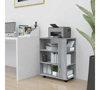 Tonture Armoire à roulettes gris Sonoma 60 x 35 x 75 cm avec roulettes, tiroir et espace de rangement pour bureau, atelier, salon, couloir, cave, garage, organisateur et étagère