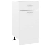 Tonture Armoire à tiroirs Lyon Blanc 40 x 46 x 81,5 cm Bois d'ingénierie Meuble de Rangement Compact pour Cuisine Salle à Manger Salon ou entrée avec Porte tiroir et étagère