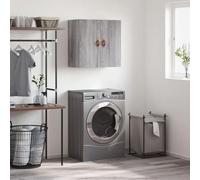 Tonture Armoire murale grise Sonoma 60 x 31 x 60 cm avec espace de rangement et étagère, armoire polyvalente pour bureau, salon, couloir, cave, organiseur, tiroir pour l'ordre et le rangement