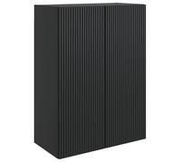Tonture Armoire murale noire en bois 66 x 34,5 x 90 cm avec tiroir, étagère, serrure, verrouillable, espace de rangement pour bureau, salon, couloir, cave, atelier, ordre et étagère