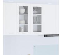Tonture Armoire Suspendue 2 pièces en Bois d'ingénierie Blanc 40 x 31 x 80 cm Meuble de Rangement Moderne pour Cuisine Salle à Manger ou Salon avec Porte à charnières et Grande capacité