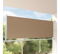 Tonture Auvent latéral rétractable en Polyester et Fer Acier, Protection Soleil et Pluie Ajustable, idéal terrasse Jardin Balcon Piscine, Toile Robuste avec mécanisme inclinable