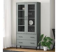 Tonture Bibliothèque avec Pieds en métal Gris 85x35x172,5 cm en Bois Oslo pour Salon Bureau Chambre Enfant Rangement Livres dossiers Manga BD Jouets décoration Murale ou au Sol