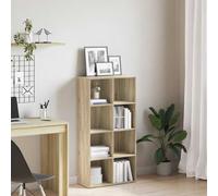 Tonture Bibliothèque Buffet chêne Sonoma 66x30x130 cm Bois d’ingénierie Meuble Rangement Livre Manga BD décoration Salon Bureau Chambre Enfant