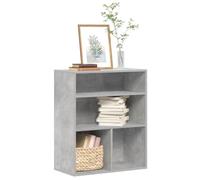 Tonture Bibliothèque Gris béton en Bois d'ingénierie 60x30x71,5 cm Rangement pour Livres, décoration intérieure, étagère Murale ou Sol pour Salon, Bureau ou Chambre