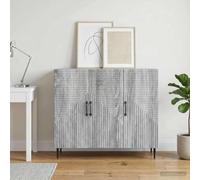 Tonture Buffet Sonoma Gris en Bois d'ingénierie 89 x 34,5 x 80 cm avec Portes pivotantes, Rangement Pratique pour Salle à Manger, Salon ou entrée, Style Vintage et Finition élégante
