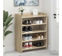 Tonture Cabinet à Chaussures en Bois d'ingénierie Chêne Sonoma 73,5 x 36 x 92 cm Meuble Rangement modulable avec étagère casier Support pour Baskets Bottes Chaussures entrée Chambre