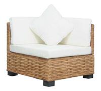 Tonture Canapé d'angle modulable en rotin Naturel avec Coussins Confortables pour Salon intérieur mobilier sectionnel Stable et Durable, idéal pour détente, Lounge et Espace Convivial