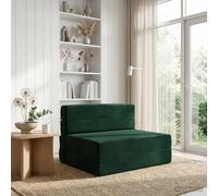 Tonture Canapé-lit Pliable Vert foncé en Tissu Polyester 70 x 80 x 60 cm Convertible en Matelas 190 x 70 cm pour Salon Chambre Bureau, Design modulable Confortable et Facile à Entretenir