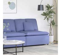 Tonture Canapé modulaire module central bleu jean avec coussin 100 cm tissu textilène cadre en métal meuble d'assise extension pour salon salon paysage salon élément de montage