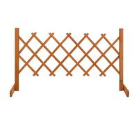 Tonture Clôture en treillis de jardin extensible en bois de sapin massif 120x60 cm pour extérieur, barrière de séparation, brise-vue, clôture de terrasse ou cour, durable et facile à assembler