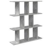 Tonture Étagère Murale Gris Béton 80 x 20 x 96 cm Bois d'Ingénierie Support Suspendu pour Salon Chambre Cuisine avec Grande Capacité et Fixation Invisible