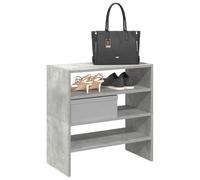 Tonture Étagères à Chaussures empilables Gris béton 2 pcs en Bois d'ingénierie 60x30x30,5 cm Meuble Rangement modulable pour entrée Chambre Dressing