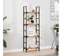 Tonture Étagères flottantes 4 pcs 60x20x2 cm en Bois d'acacia Massif Finition à l'huile Support Mural bibliothèque Rangement Design pour Salon Chambre Cuisine Bain Bureau