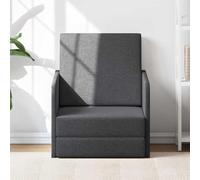 Tonture Fauteuil Convertible Gris foncé en Tissu Polyester avec Dossier rembourré et accoudoir, Chaise-lit 110 kg, idéal Salon Chambre Bureau, Design scandinave Confortable et Ergonomique