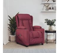 Tonture Fauteuil inclinable électrique en Tissu Rouge Bordeaux avec accoudoirs rembourrés, Dossier réglable, Repose-Pied motorisé, Design Confortable pour Salon, Chambre, Bureau, détente Ergonomique