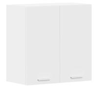 Tonture Lyon Armoire suspendue en bois blanc 60 x 31 x 60 cm, armoire de cuisine avec étagère, rangement compact pour cuisine, salle à manger, organisateur de rangement pour garde-manger et vaisselle