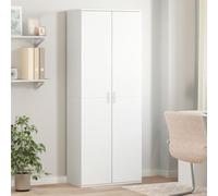 Tonture Meuble haut en bois blanc 70 x 35 x 180 cm avec beaucoup d'espace de rangement, tiroir et compartiment, armoire multifonction pour bureau, salon, couloir, cave, atelier, organise les dossiers
