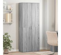 Tonture Meuble haut gris Sonoma 70 x 35 x 180 cm avec beaucoup d'espace de rangement et tiroir, armoire polyvalente pour bureau, salon, couloir, cave, étagère pratique avec compartiment et étagère