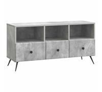 Tonture Meuble TV Gris béton Bois d'ingénierie 102 x 34,5 x 50 cm avec tiroirs Rangement pour Salon Chambre séjour Design Moderne scandinave Industriel Multifonction