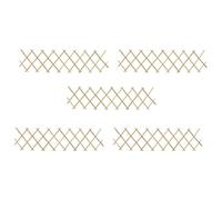 Tonture Panneau clôture en treillis en bois de sapin 180x30 cm lot de 5, extensible pour jardin extérieur, barrière, brise-vue, séparation, clôture de jardin, facile à assembler