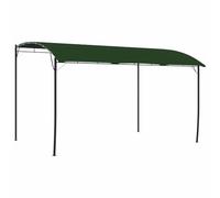 Tonture Pavillon 4 x 3 x 2,55 m Vert en Acier Enduit de Poudre avec Tissu Polyester résistant, Gazebo abri Jardin pour terrasse Patio extérieur, Protection Soleil Pluie Vent