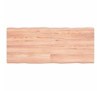 Tonture Plateau de table en chêne massif 120 x 50 x 2-6 cm avec bord d'arbre, surface traitée, polyvalent comme plateau de rechange pour bureau, cuisine, maison et projets de bricolage