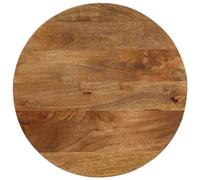 Tonture Plateau de table rond en bois de manguier massif 60 x 3,8 cm, plateau de rechange pour table, surface de travail et d'écriture robuste, polyvalent pour le bureau, la cuisine, le salon, la