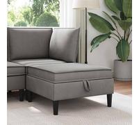 Tonture Pouf canapé avec Rangement Gris foncé en Velours, 70x70x40 cm, Coussin Mousse Haute densité, Coffre de Rangement intégré, Design Moderne pour Salon séjour Bureau