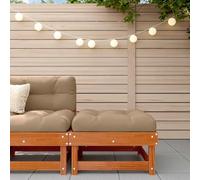 Tonture Repose-Pieds de Jardin en pin Massif Brun Ciré 61 x 60,5 x 30 cm pour mobilier extérieur modulable, Chaise Lounge, Banquette, Fauteuil, Extension, terrasse, Patio, véranda