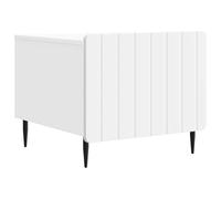 Tonture Table Basse avec tiroir Blanc en Bois d'ingénierie 49 x 50 x 42 cm, Meuble Salon avec Plateau et Rangement, Console Multifonction pour séjour, Bureau, Chambre