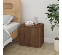 Tonture Table de chevet marron aspect chêne 50 x 39 x 47 cm avec tiroir de rangement pour salon, bureau, couloir, rangement et rangement