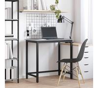 Tonture Table secrétaire Console Gris Sonoma 100 x 50 x 76,5 cm Bois d'ingénierie et Acier réglable inclinable pour Bureau télétravail étude Chambre Salon Ergonomique
