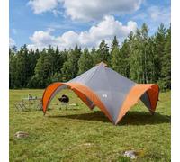 Tonture Tente de fête Verte x x en Polyester et Acier avec Montage Rapide, auvent détachable, moustiquaire intégrée pour Camping, Jardin, randonnée et Plein air