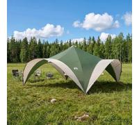 Tonture Tente de fête Verte x x en Polyester et Acier avec Montage Rapide, auvent détachable, moustiquaire intégrée pour Camping, Jardin, randonnée et Plein air