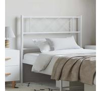 Tonture Tête de lit en métal Blanc 100 cm pour Chambre Adulte ou Enfant Design Moderne scandinave Support Robuste avec Fixation Facile pour lit à Cadre Rond ou sommier