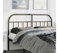 Tonture Tête de lit en métal Noir 135 cm pour Chambre Adulte ou Enfant Design Moderne scandinave avec Support Robuste et Fixation Facile pour lit à Cadre Rond ou à sommier