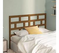 Tonture Tête de lit Marron Miel 126x4x100 cm en Bois Massif de pin pour Chambre Adulte ou Enfant, Design Moderne scandinave, Aspect élégant, Facile à Assortir, idéal pour décoration et Confort