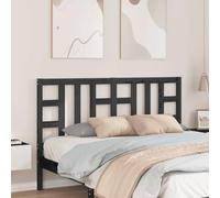 Tonture Tête de lit Noire 146x4x100 cm en Bois Massif de pin pour Chambre Adulte ou Enfant, Design Moderne scandinave, Aspect élégant, Facile à Fixer, pour décoration et Confort