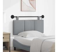 Tonture Tête de lit Suspendue avec lumière LED Gris Clair en Tissu rembourré pour Chambre Adulte et Enfant Design Moderne scandinave avec Fixation Murale et Bande Lumineuse