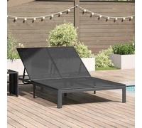 Tonture Transat polyrotin Noir avec Dossier réglable Bain Soleil inclinable Chaise Longue pour Jardin terrasse Piscine extérieur Design Moderne Durable 206x115x75 cm capacité 200 kg