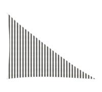 Tonture Voile d'ombre Triangulaire Gris Clair et Blanc en HDPE 3 x 4 x 5 m avec Fixations Acier Inoxydable, Protection UV 90%, Toile perméable pour Jardin terrasse Balcon extérieur Patio