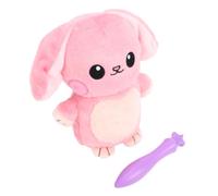 Tonysa Animal en Peluche Lapin Qui Brille dans Le Noir, Jouet en Peluche Lumineux à LED avec Stylo à Dessin, Veilleuse Lapin Douce et Créative pour Enfants, Cadeau au Coucher