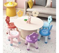 Tonysa Chaises d'activité Légères et Portables en Plastique pour Tout-Petits, Chaise Mignonne pour Enfants pour la Salle de t la Maison des Garçons et des Filles (pêche)