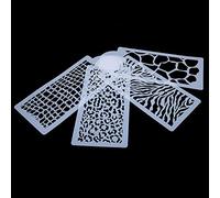 Tonysa Ensemble de Pochoirs à Gâteaux, Outils de Décoration Flexibles et Durables pour Gâteaux de Mariage, Matériau PVC, 4 Pièces, 26,5x11,3 Cm