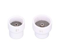 Tonysa Jeu de Tasses de Soudage TIG, Buse en Céramique pour WP-9/17/18/20/25/26, Léger et Facile à Installer, 2 Pièces (WHITE)
