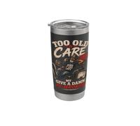 Too Old to Care Club Humour humoristique pour whisky afro-américain Gobelet isotherme en acier inoxydable double paroi