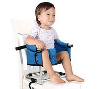 Toogel Rehausseur de Chaise Bébé, Siège d'Appoint pour Enfant de 6-36 Mois, Chaise Haute Portable Pliante avec Harnais de Sécurité,3 Hauteurs, Chaise Repas Bébé avec Sac de Voyage (Bleu Clair)